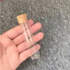 100PCs 18ml 22ml 30ml Mini Corks Flaskor Klar glas Rakmunstycken Tomma friska och miljövänliga flaskor Bottlejars