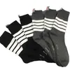 Fashion TB Brand Socks Uomo Donna Cotton Striped Casual Crew Socks Hip Hop Medium Socks Ins 6 paia 210727