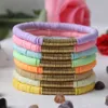 10 stks Regenboog 6mm Polymeer Clay Heishi Disc Elastische String Mode Dames Vinyl Platte Kralen Boho Armband Sieraden