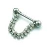 Wysoko jakościowa modna srebrna chirurgiczna stalowa półkola pierścienia sutków dla kobiet biżuteria do ciała