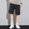 Verão homens shorts multi-bolso lace-up shorts casual moda clássico ferramental esportes solto plus size shorts homens 8xl x0705