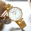 Curren Proste klasyczne zegarki kwarcowe ze stali nierdzewnej Bransoletka Nowe Eleganckie Wristwatches Kobiet Relogios Feminino Q0524