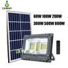 Solar LED -strålkastare aluminium utomhusvägglampa hög ljusstyrka IP67 översvämningsljus 60W 100W 200W 300W 500W 800W med remete kontroll
