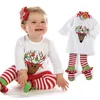Рождественский стиль детская одежда мультфильм мальчик девушка одежда набор футболок + брюки 2 шт на 3-6 лет 210615