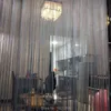 Rideau de ficelle de 3x2,6 m dans le salon, cantonnière de ligne de séparation pour fenêtre, couleur unie, décoration de fête de mariage, 211203