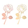 2 couleurs en métal Signet Hollow Exquisite Rose Signets Simple élégant Page Marqueur Assorted Book Marker SN5344