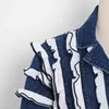 Patchwork Ruffle Denim Coat For Women Lantern Sleeve Streetwear Coats Female Summer Fashion Clothing 210524