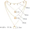 Goldfarbene Halsband-Halskette für Frauen, Sterne, Sonne, Mond, Anhänger, Kette, Halsketten, Anhänger, Spitze, Samt, Halsreifen, Modeschmuck