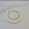 Maglia, catena Bracciale a corona alla moda Bracciale regolabile geometrico multistrato in acciaio inossidabile ovale vintage per le donne amanti del regalo del partito