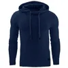 Våren män hooded långärmad hoodies varm solid hooded tröja fitness hoodies män tye färg sweatshirt 210515