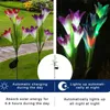 Utomhus LED Solar Lampor RGB Färg Lily Garden Flower Watertisof Landscape Decorative Light for Home Courtyard Decoration