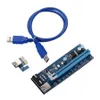 Ver 007 PCIE PCI-E PCI Express 1x إلى 16x Riser Card USB 3.0 كابل بيانات SATA 6PIN IDE MOLEX إمدادات الطاقة A07257D