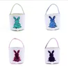 Easter Bunny Hediye Çantası Moda Paskalya Sepeti Sequins Tavşan Şeker Tote Çanta Paskalya Depolama Sepeti Çocuklar için