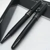 Отправить 1 бесплатный подарок Кожаная сумка Матовая черная ручка-роллер Шариковая ручка Школьные канцелярские принадлежности с серийным номером