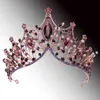 Великолепный фиолетовый Crystal Royal Queen Tiaras и Crowns Pageant Prom Princess Bridal Свадебные Волосы Ювелирные Изделия Комплектующие Аксессуары