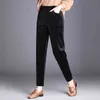 calça de harém de veludo de cintura alta para mulheres lã de lã de inverno espessa calça feminina solta calças fêmeas mais tamanho 5xl 6xl 210412