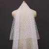 ドット輝きのダストホワイトアイボリー2Tブライダルベールのための長い2層の結婚式のベールウェディングドレス
