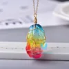 Tree Of Life Hand-Made Crystal Pendant Fashion Electroplate Mineral Jewelry Raw Crystals for Men Women Colorful Jewelry Healing