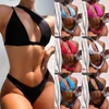 Elace Women's Badkläder 2021 En axel bikini separata baddräkt sexiga kvinnors baddräkt bikinis set låg midja baddräkt x0522