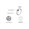 Cluster Rings JPalace Heart Cz Wedding 925 Sterling Silver for Women Anniversary Bands Ювелирные изделия Fine3856439
