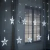 Star String Lights LED Рождественская Гирлянда Fairy Занавес Свет 2,5 М Открытый Крытый Для Спальня Домашняя вечеринка Свадьба Рамадан Декор