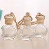 Auto parfum fles hanger ornament luchtverfrisser voor essentiële oliën diffuser geur lege glazen aromatherapy hangende auto ornamenten decor accessoires