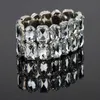 Cute Female Crystal Rhinestone Bangle Silver Color Big Wedding Bracelets Bangles for Women 2019 Fashion Valentine's Day Gifts Q0719