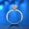 2021 Trendy Moissanite Ring 925 Silver 1ct 2.1g White Diamond Platinum Plated Rings For Women Wedding Party Girl Gift Jewelry