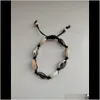 Bracelets de charme Bijoux Drop Livraison 2021 Seabeach Cus Cultures Seashell Matériau en alliage naturel Perle Aessory avec couleur beige et noir Stri