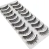 3D Fuax Mink Lashes False Eyelashes 30 Pairs 3styles/set with Tweezer and Liquid Self-adhesive Eyeliner Pen Natrual Long Wispies Eyelash