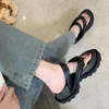 Женские сандалии на толстой подошве с нескользящим ремешком на спине Вьетнамки для дам на открытом воздухе из искусственной кожи однотонные пляжные летние женские тапочки