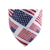 Cães de cães bandeira cães bandanas reversíveis quadrados scarves pata cópia cão kerchiefs sublimated poliéster em branco lenço ajustável lenços de estimação cai handkerchiefs babadores