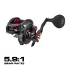 Piscifun Alijoz 300 로우 프로파일 Baitcasting Reel 15KG 맥스 드래그 8 + 1 베어링 프레임 민염 바닷물 낚시 릴