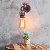 Przemysłowa rura wodna Rust Wall Light steampunk vintage e27 edison lampa sconce Lunminaire do korytarza kawiarni dom Home172y