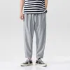 Lato New Korean Fashion Loose Harem Joggers Casual Men's Lightweight Wygodne, chłodne, swobodne spodnie kostki 4xl 5xl 210412