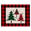 Decorações de Natal Placemat Red Lattice Xmas Árvore Gnomo Tabela De Natal Decoração Cozinha Supplies XD24787