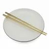 JANKNG 6 Paia/Set 23,5 cm Bacchette Quadrate Acciaio Inossidabile 304 Giapponese Colorato Argento Lucido Oro Rosa Nero Arcobaleno Bianco Rosso Blu Sushi Hashi Bacchette Riutilizzabili