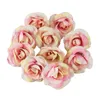 Flores decorativas grinaldas 20/50pcs 4cm Mini Rose Seda Flor Artificial para Festas de Casamento Decoração de Sapatos de Casamento Chapéus Acesso