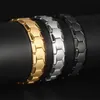 Länk, kedja 1pc Men Punk Solid Metal Watch Band Bangles Male Strap Armband Mode Smycken Street Tillbehör