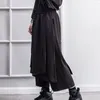 Мужские брюки Slouchy Culottes False Два нерегулярных шортах с широкими ногами темные брюки в стиле Yamamoto Style