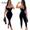 Sexy Backless Two Piece Set Tracksuit Women Velvet Bodysuit Top and Pant Fall Winter Clothing 2 Piece Club Outfits Matching Sets Y0625