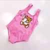الصيف الفتيات الكرتون الدب قطعة واحدة بيكيني ملابس السباحة موضة الاطفال الصغار لباس سباحة طفلة ملابس الشاطئ الأطفال ملابس السباحة