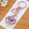 Brand Keychains 18K Rose Gold Plated Lucky Lock Symbolizes Health Keyring Girl Friend Present Holder Luxury Keychain Lover Gifts7839887