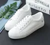 Women Casual Shoes Fashion New Woman PU Leather Shoes Ladies Breathable Cute Heart Flats White Sneakers