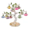 Ornamenti per l'albero di loto in cristallo Fengshui Figurine in miniatura Decorazioni per la casa Regali artigianali 210811