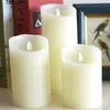 Flameless LED Candle Light Real Paraffin Wax Pillars with Realistic Swing Flames for Birthday/Wedding /Christmas Decor