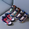 Kids Shoes for Girl Autumn 2021 New Children's High-top Canvas Shoes Casual Wild Boys Sneakers Girls Rainbow Shoes Kids Fashion G1025