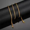 Kiteal Высококачественная позолоченная веревочная цепочка из нержавеющей стали, ожерелье для женщин и мужчин, мода 3 мм, 5 мм, 6 мм, 50 см, 60 см, ювелирное изделие, подарок Chai5427240
