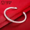 Bangle Women's Jewelry Silver Plated Bracelet Wedding Pulseras Mujer Bijoux Women Jewellery High Quality