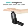 8000PA Car Mini USB Charging Cyclone Suction Cordless s Portable Handheld For Home Wireless Vacuum Cleaner